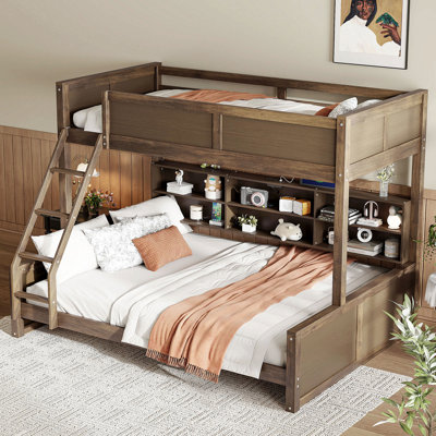 Bunk Bed With Storage Cabinets And Usb Ports