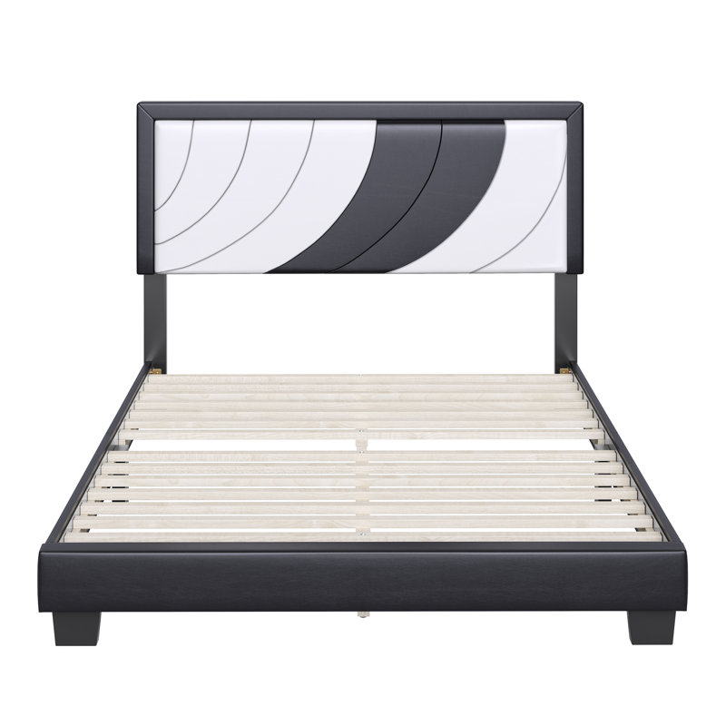 Boyd Sleep Bree Upholstered Platform Bed with Headboard and Durable Mattress Foundation with Strong 14 Wood Slat Supports, No Box Spring Required