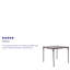 Table carrée pliante en plastique avec poignée de transport No83-26400196
