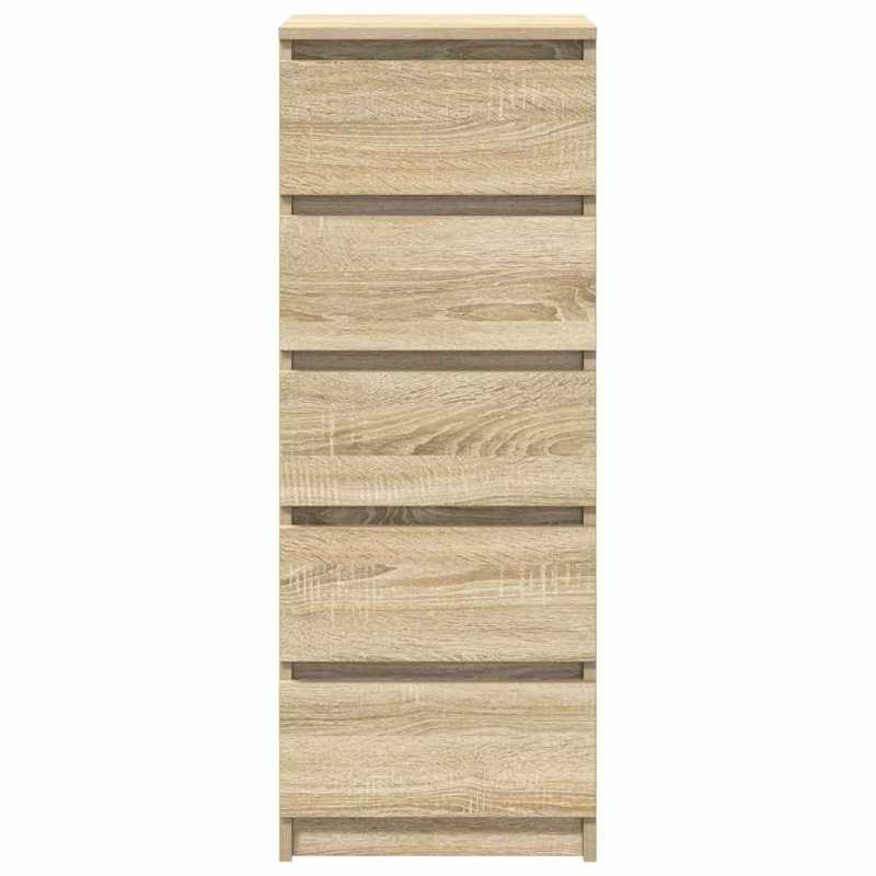 Sideboard With Drawers 37.5X35x99 Cm Engineered Wood, Sonoma Oak