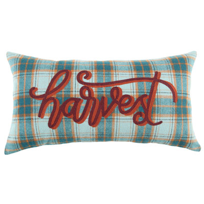 Embroidered Wool Blend Throw Pillow