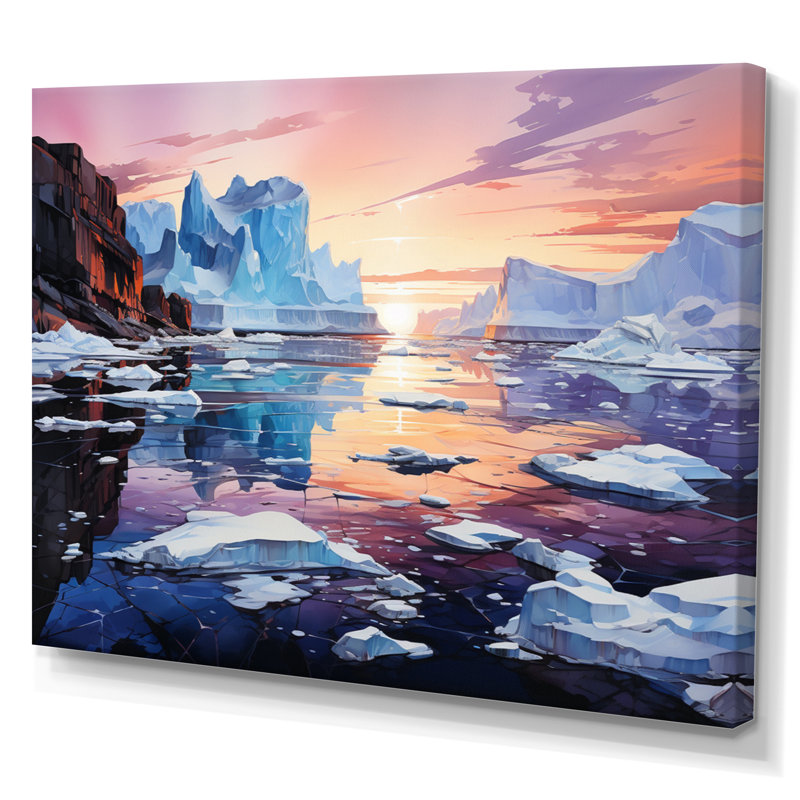 Antartica Antarctique Melody Harmonious II - impression, H 30 po x l 40 po x P 1,5 po, Toile tendue