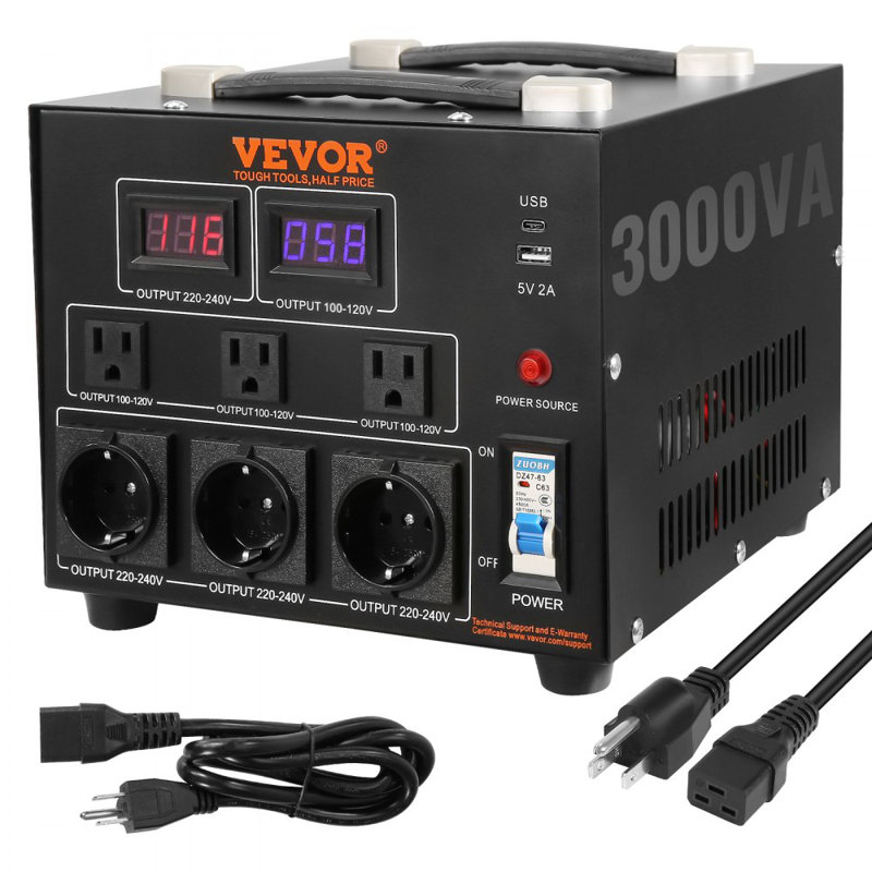 Voltage Converter Transformer, Heavy Duty Step Up/Down Transformer, 3000W