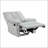 Reclining Chair Light Gray Velvet Upholstery Square Tufted Back Pillowtop-93162521