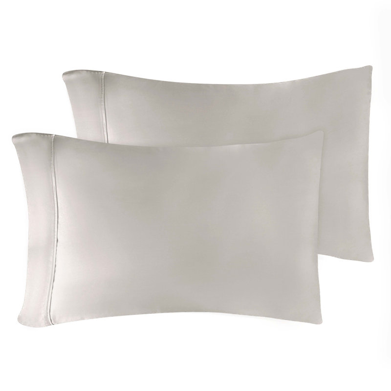 King Light Gray Cotton Hypoallergenic Pillowcase Set