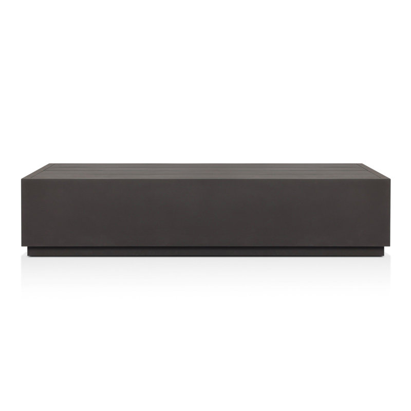 Bronze Aluminum Rectangular Outdoor Coffee Table