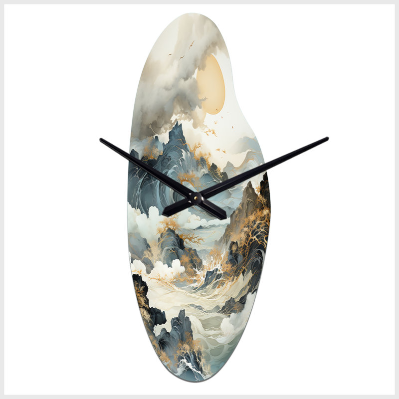 Horloge murale Mendieta Bold Storms Landscape - Storms, Grand