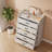 5 drawer dresser with Three-sided Guardrails for Display