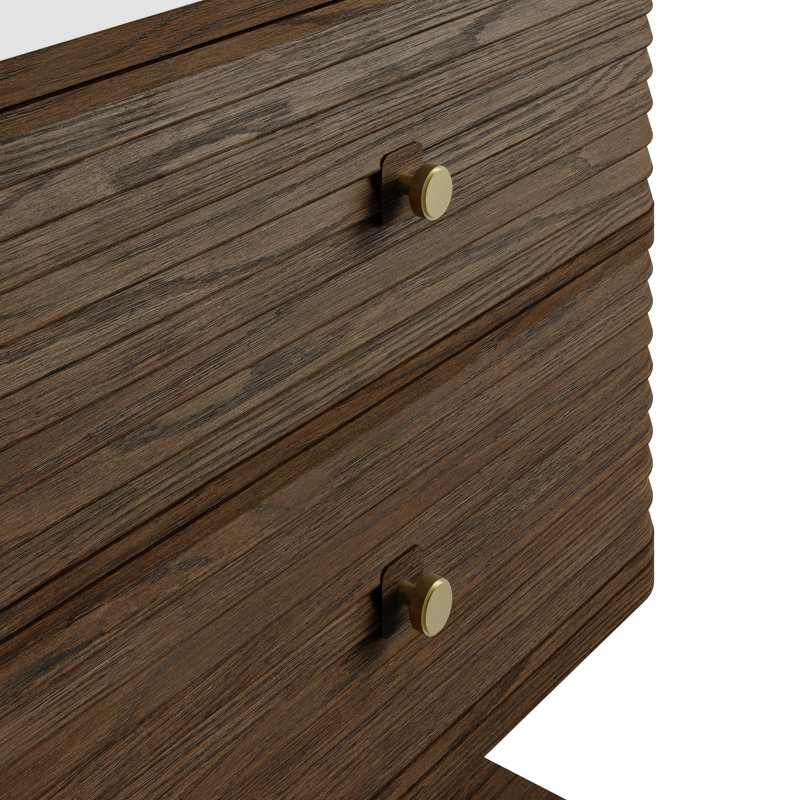 Allamari 48" W Single Vanity, Single-Hole, Sable Oak, White Zeus Silestone