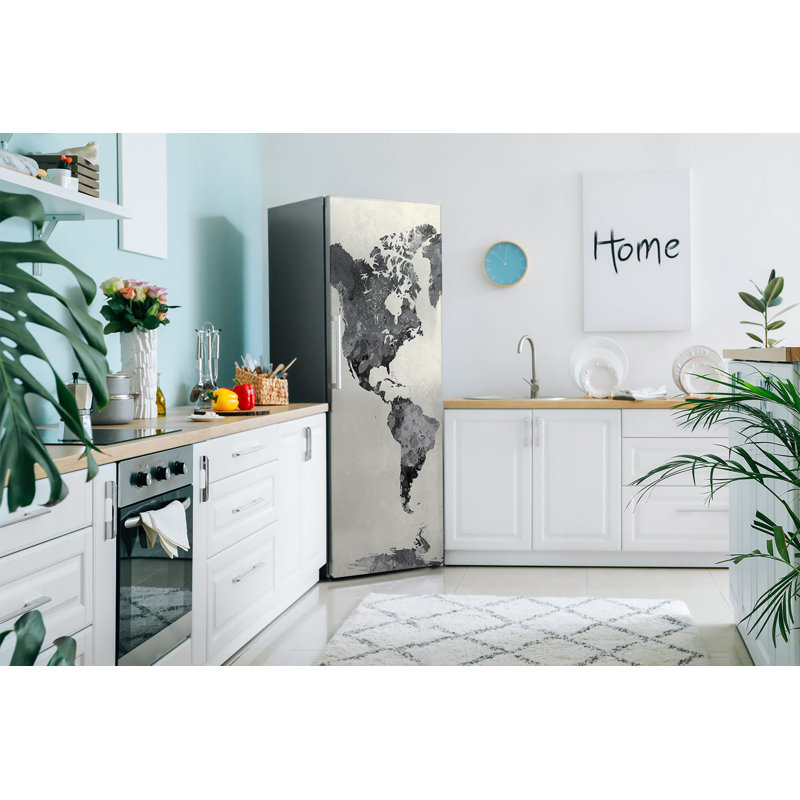 Geography Non-Wall Damaging Door Decal