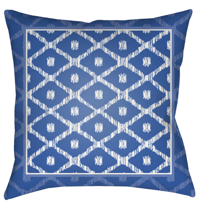 Cotton Outdoor Throw Pillow, 18" H x 18" W x 4" D