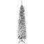 Arbre de Noël artificiel enneigé 6 pi de hauteur, arbre de Noël mince avec branches réalistes et 395 pointes