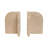 Bookends Stone Marble Arched Design Modern Glam for Home Office Bedroom Living Room Decorative Accent Heavyweight Support - 6" Tan