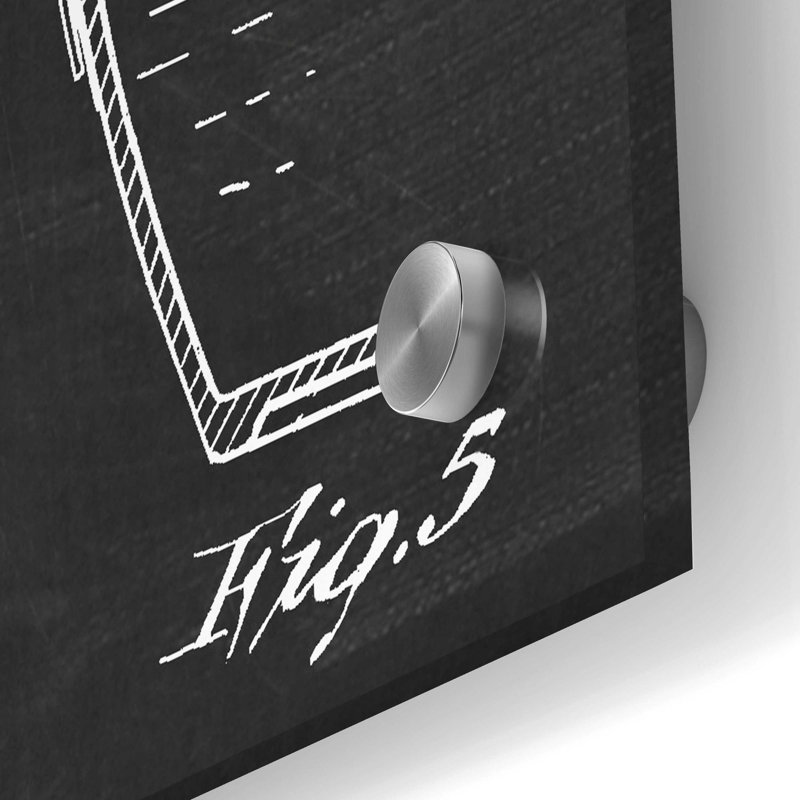 «Tea Bag Blueprint Vernis Chalkboard», art mural en verre acrylique, H 36 po x l 24 po x P 0,2 po