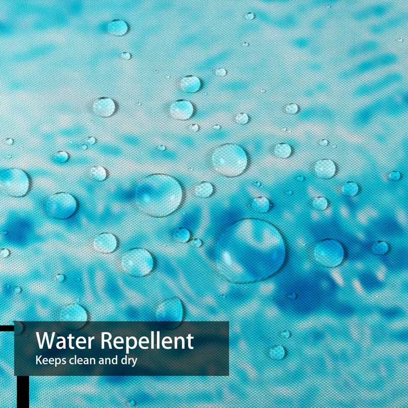 Water Surface Blue Clean Abstract Aqua Backdrop Bright Cool Deep with 12 Hooks, 72" L x 72" W