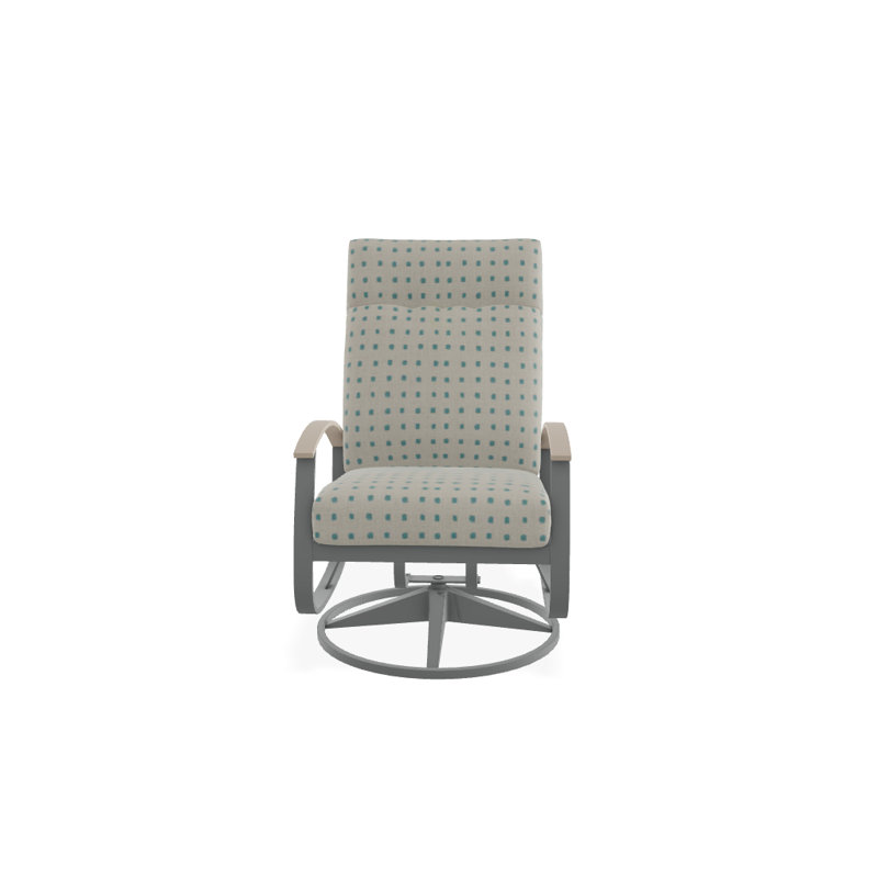 Belle Isle Outdoor Swivel Lounge Chair, Canvas Natural Sunbrella® Canvas, Desert P60, Textured Graphite