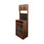 Buffet de cuisine avec 2 portes coulissantes en verre rayé, armoire de rangement autoportante pour bouteilles, vin, machine à café, four à micro-ondes, etc.