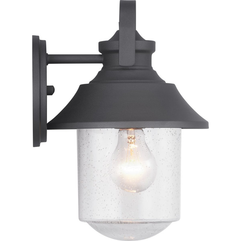 Lanterne murale d'extérieur Vorodan, 11.88" H x 8" lx 8.75" D, Noir