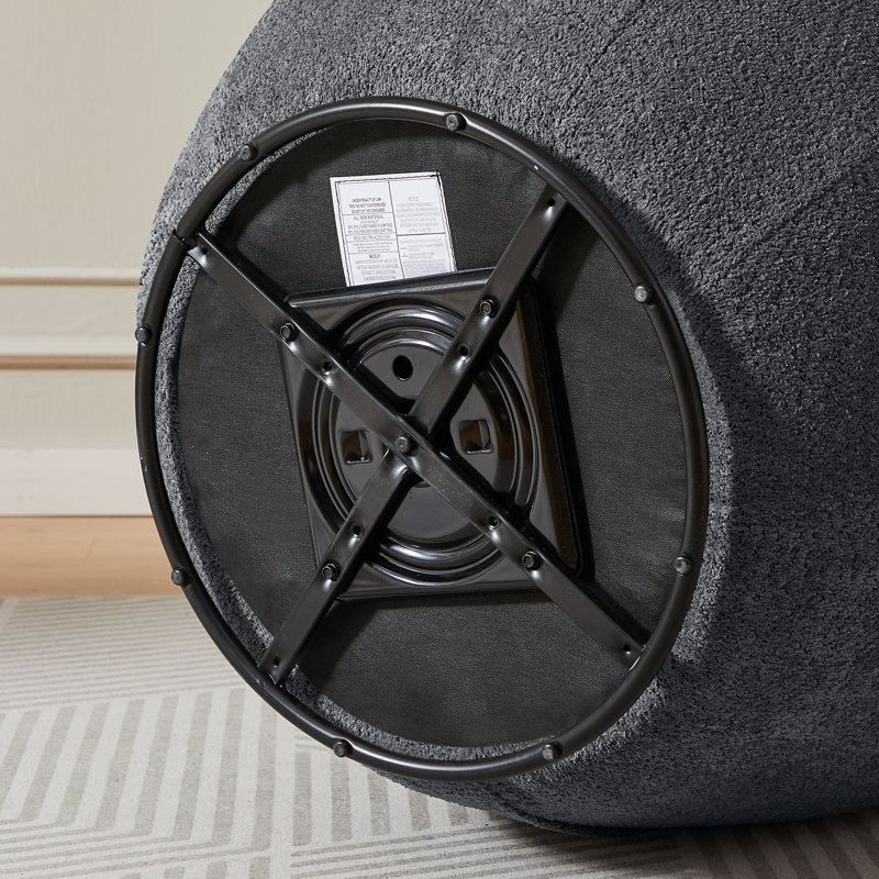 Chaise d'appoint rembourrée, Ourson gris foncé