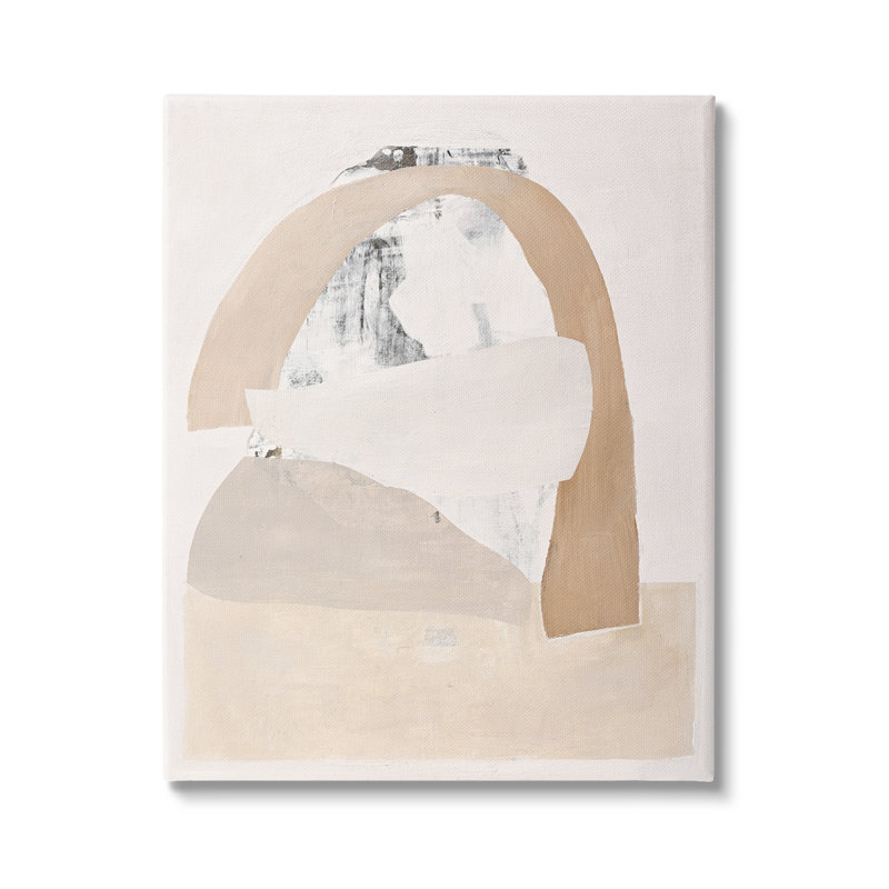 «Wrought Studio ™», toile abstraite simple beige par Design Fabrikken, H 20 po x l 16 po x P 1,5 po
