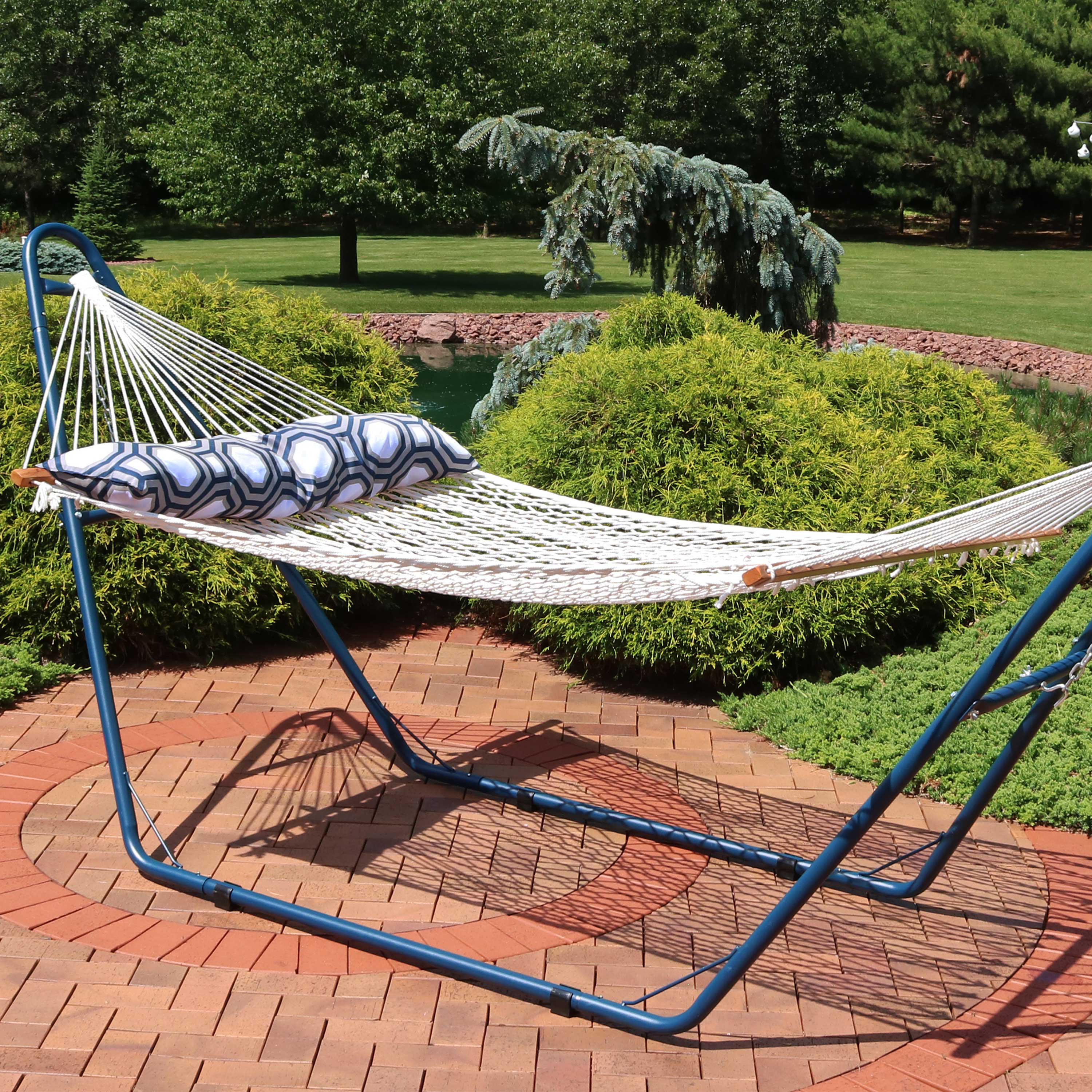 Sand & Stable™ Prestyn 2-Person Polyester Rope Spreader Bar Hammock ...
