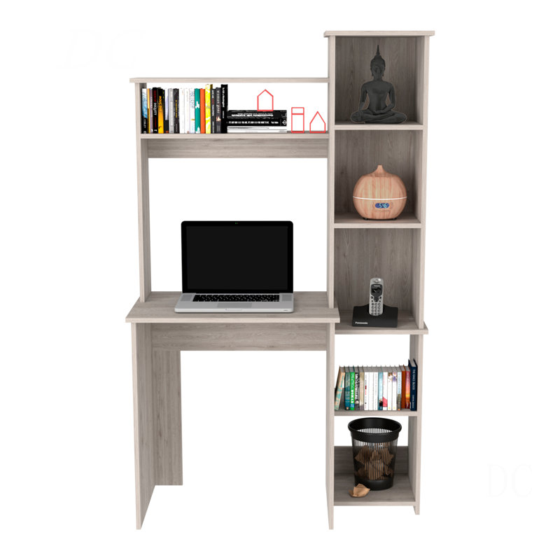 Versalles Writintg Desk, Two Superior Shelves, Five Cubbies, Light Beige
