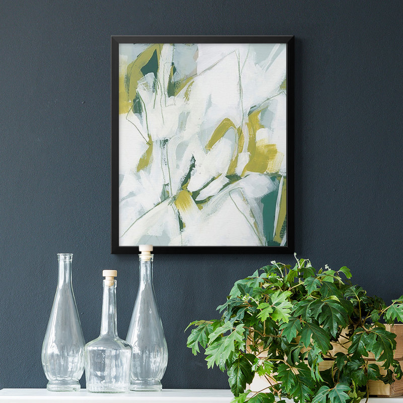 Toile encadrée de qualité supérieure Emerald Ice II - prête à être accrochée, Noir, H 24 po x l 20 po