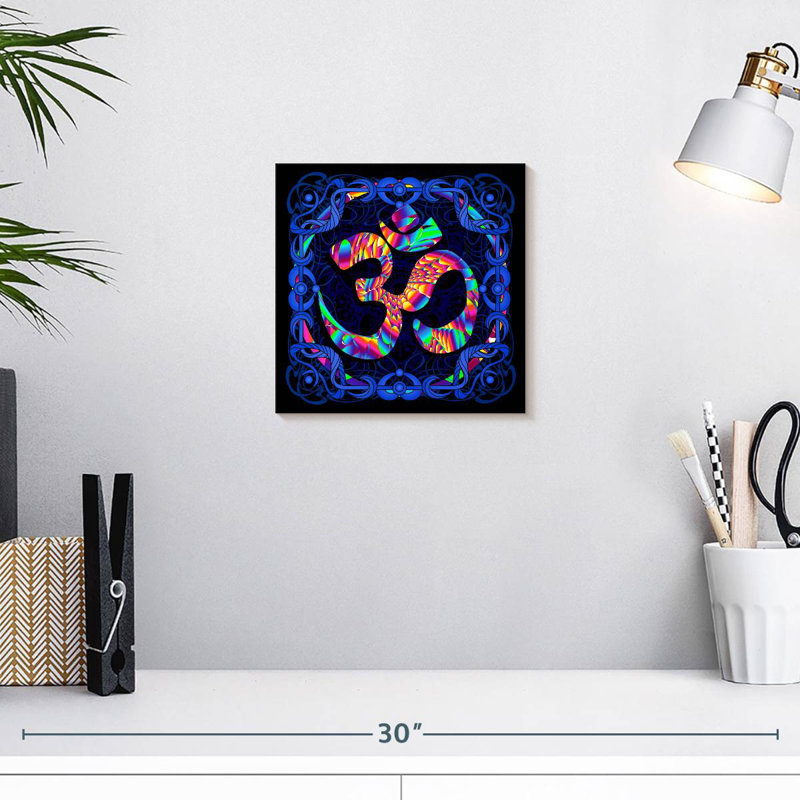 Symbole Adella psychédélique Om, H 10 po x l 10 po