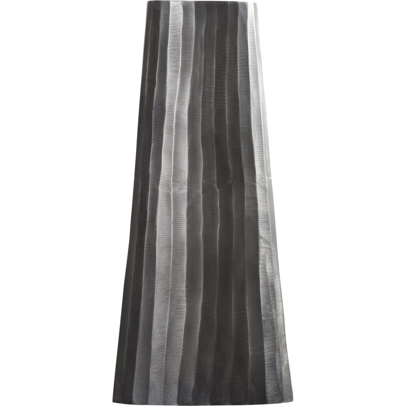 Metal Floor Vase, Graphite Gray, 22" H x 10" W x 10" D
