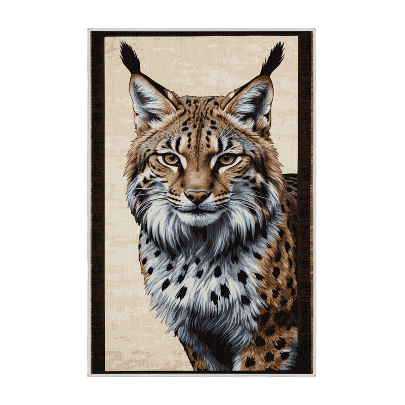  Tapis lavable avec grands chats Lynx nordique, Tapis de couloir 2 pi x 5 pi