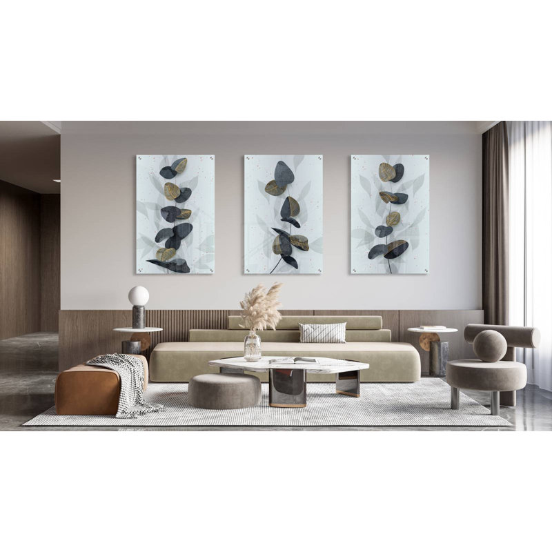 Feuillage - ensemble de 3 reproductions sans cadre