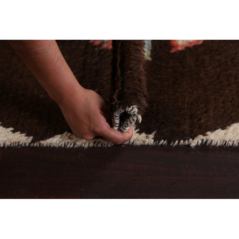 One-of-a-Kind 2'10" X 12'10" New Age Runner Wool Area Rug in Brown