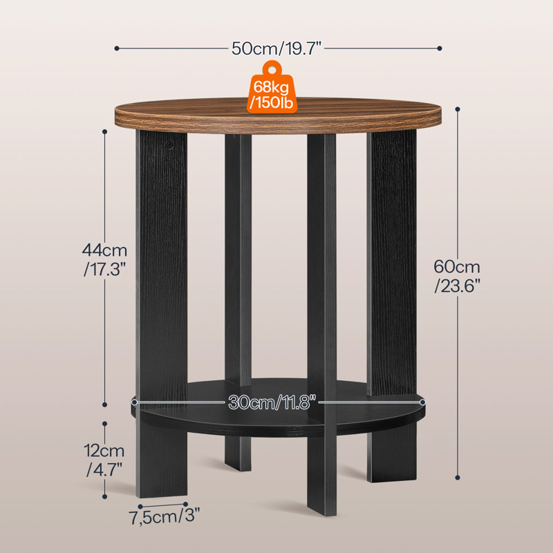 23.6'' H Round End Table