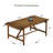 47.24" Solid Wood Rectangular Coffee Table