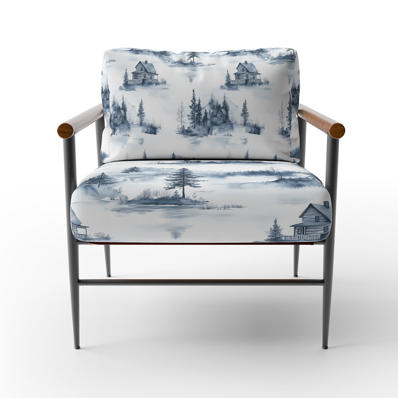 Chaise rembourrée rustique en bois rustique