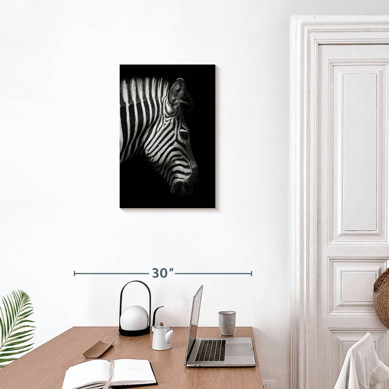Brampt Zebra Side View, 24" H x 16" W