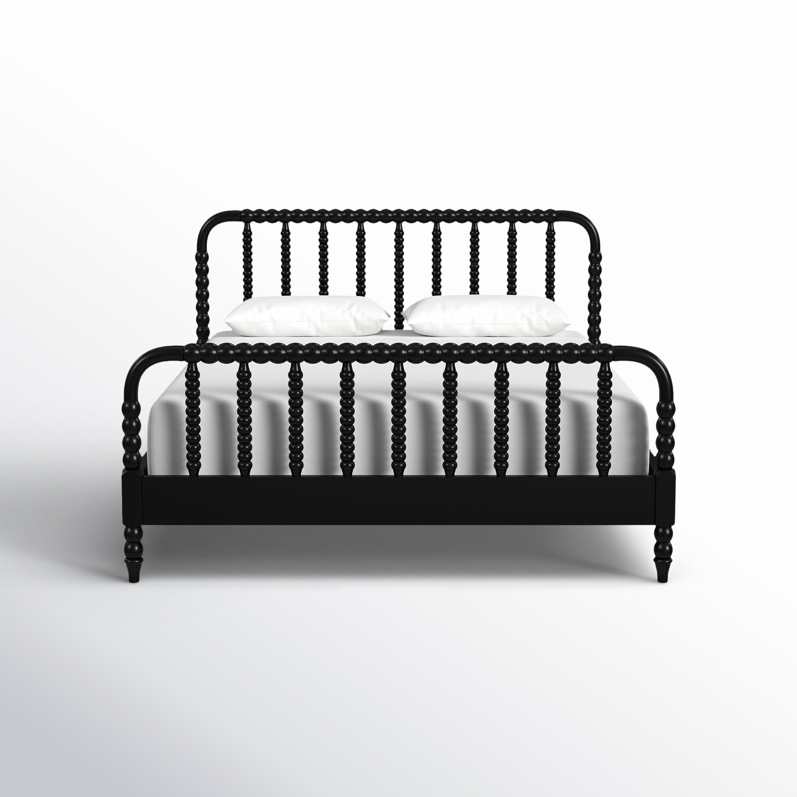 Benbrook Wood Spindle Bed, Black, Queen