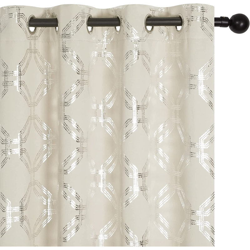Hershal Blackout Curtain Pair, Black, 52" W x 84" L