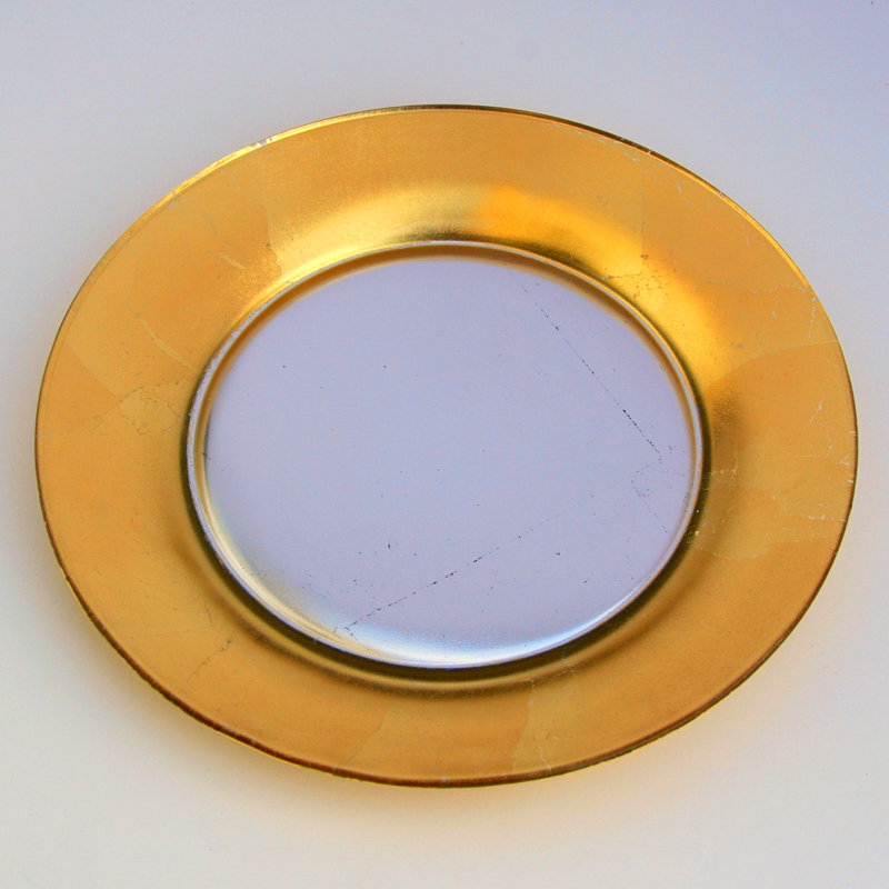 7.5" Appetizer Plate, Silver/Gold