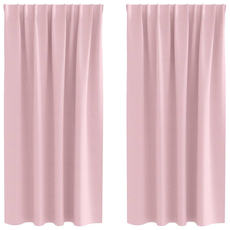 Curtain, Baby Pink, 175cm Width x 140cm Drop