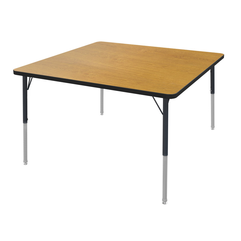 Table d'activité pour tout-petits ajustable MG, Noir, H 24 po x L 42 po x l 42 po, Chêne solaire