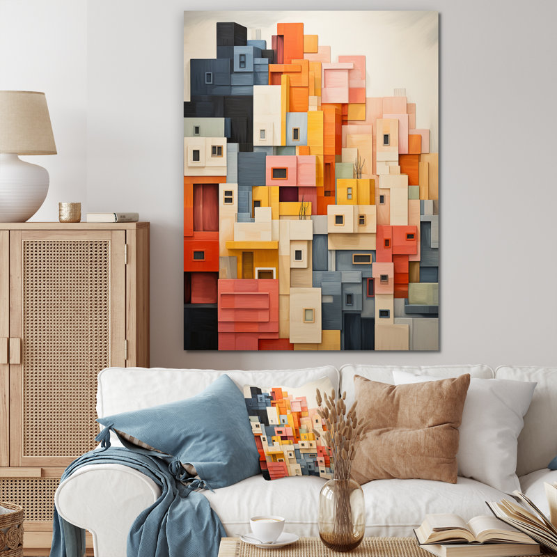 «Kyndall Constructivism», reproduction sur toile, H 20 po x l 12 po x P 1 po, Toile tendue