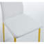 Ensemble de 4 chaises, pattes de couleur dorée, siège blanc