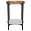Table de bout ronde naturelle et noire