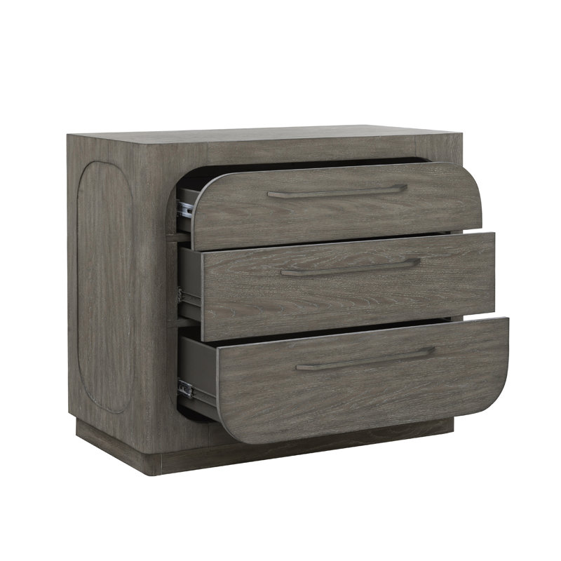 Griffith Gray Oak Three Drawer Hall Chest