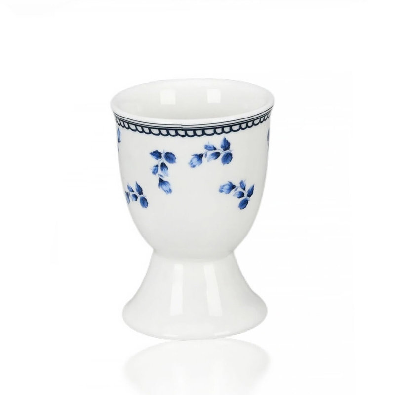 Coquetier en porcelaine rétro indigo