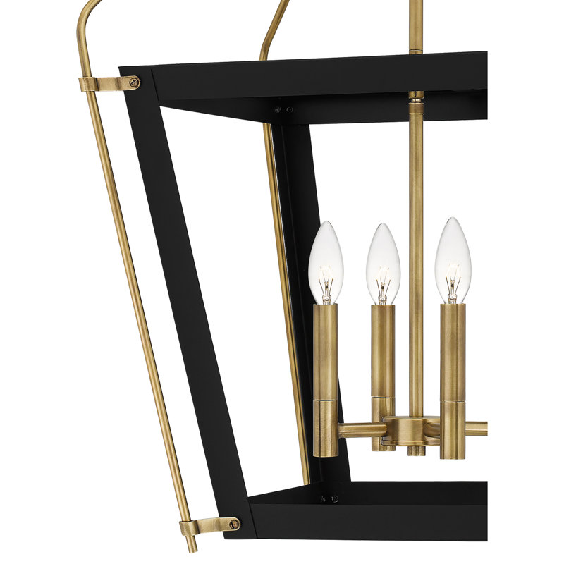 Luminaire suspendu 4 lumières noir terre