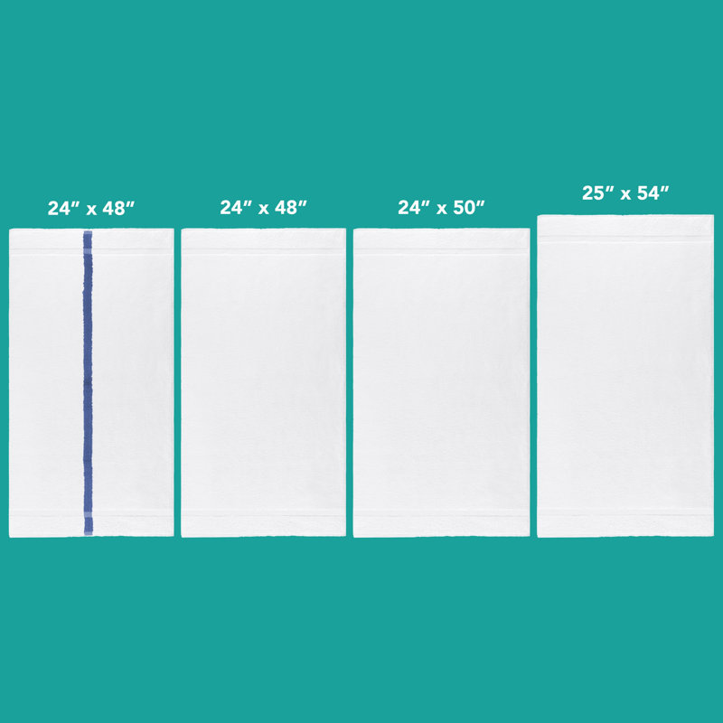 Admiral BathTowel 24x48 Blue Stripe (12/Pack)