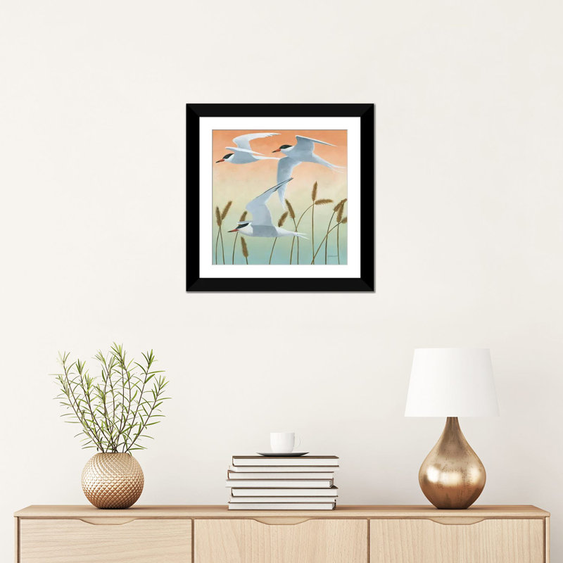 « free as a oiseau ii », reproduction d’impression sur toile tendue, H 26 po x l 26 po x P 1,5 po, Toile encadrée noire