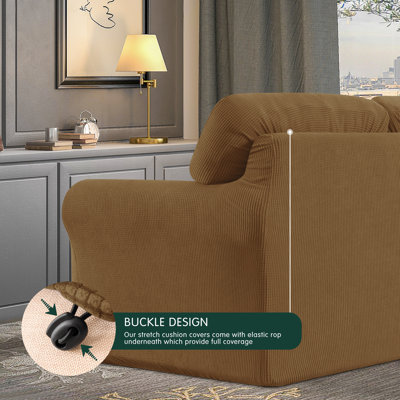 Housses de canapé extensibles antidérapantes en plusieurs pièces, douces et lavables en jacquard, protection universelle pour meubles, idéale au quotidien avec animaux et enfants.
